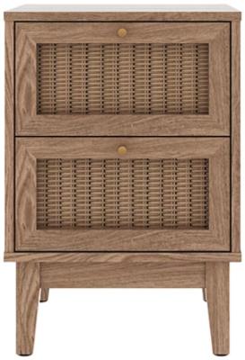 Product photograph of Bordeaux Wood And Faux Rattan 2 Drawer Bedside from Choice Furniture Superstore