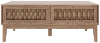 Bordeaux Oak And Faux Rattan Coffee Table