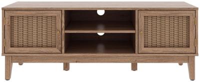 Bordeaux Oak And Faux Rattan Tv Unit