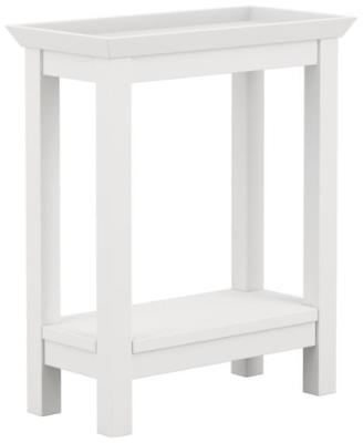 Cote White Rubber Wood Side Table