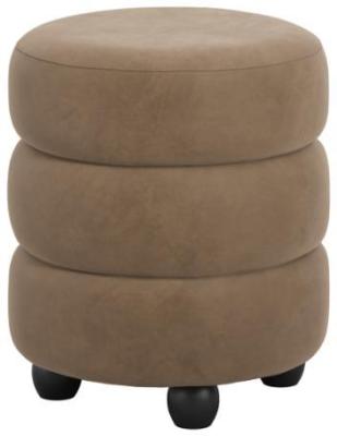 Emi Mole And Black Velvet Fabric Pouffe