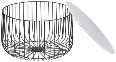 Product photograph of Enzo Black Metal Large Cage Table from Choice Furniture Superstore
