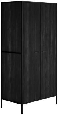 Hoxton Black 2 Door Wardrobe