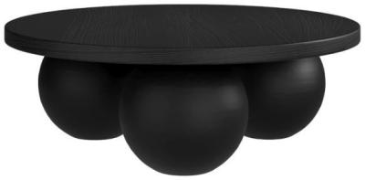 Kenji Matte Black Concrete Coffee Table