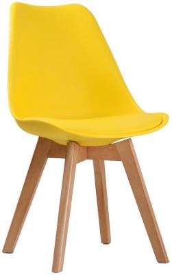 Louvre Yellow Wood Dining Chair Sold In Pairs