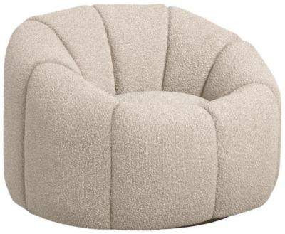 Nao Buff Boucle Fabric Swivel Chair