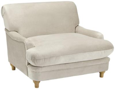 Product photograph of Plumpton Beige Velvet Fabric Chair from Choice Furniture Superstore
