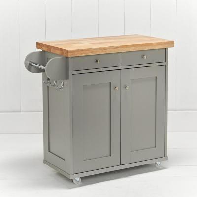 Product photograph of Portland Grey Wood Kitchen Island from Choice Furniture Superstore