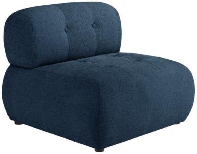 Product photograph of Reese Midnight Blue Boucle Fabric Chair from Choice Furniture Superstore