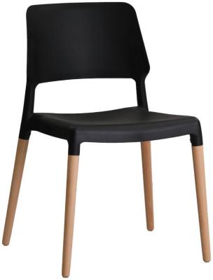 Riva Black Wood Dining Chair Sold In Pairs