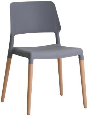 Riva Grey Wood Dining Chair Sold In Pairs