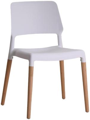 Riva White Wood Dining Chair Sold In Pairs