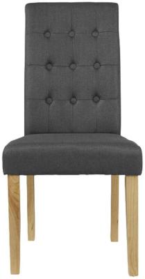 Roma Grey Linen Fabric Dining Chair Sold In Pairs