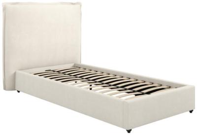 Sunday Ivory Linen Blend Fabric Bed Comes In Single Double And King Size Options