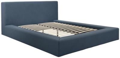 Soho Ink Blue Weave Bed Comes In Double And King Size Options