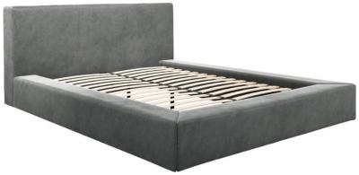 Product photograph of Soho Dapple Grey Velvet Fabric Bed - Comes In Double And King Size Options from Choice Furniture Superstore