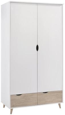 Stockholm White 2 Door Wardrobe