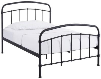 Halston Black Metal Single Bed Comes In Single Double And King Size Options