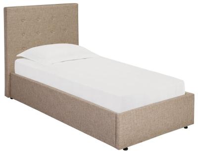 Product photograph of Lucca Soft Beige Upholstered Bed - Sizes Available from Choice Furniture Superstore