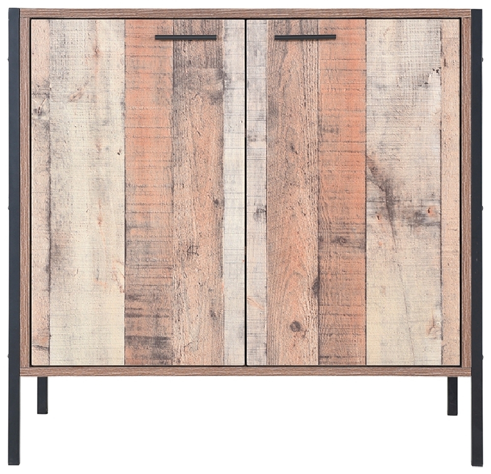 Hoxton Industrial Rustic Oak Effect Shoe Cabinet