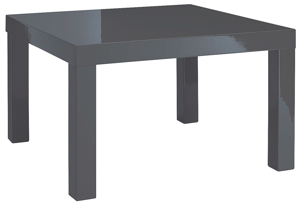Puro Charcoal Gloss Square End Table