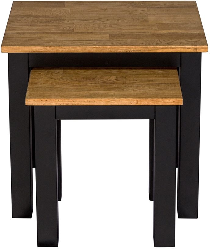 Copenhagen Black Nest of 2 Tables 