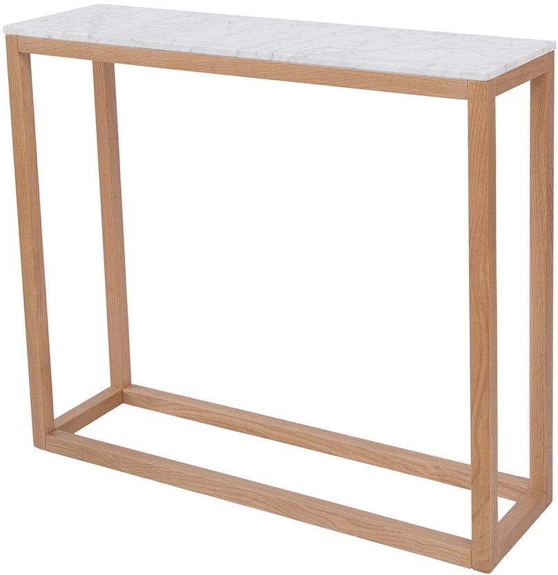 Harlow White Marble Top Console Table