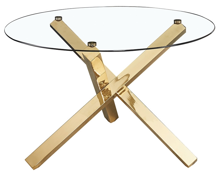 Capri Clear Glass 4 Seater Round Dining Table