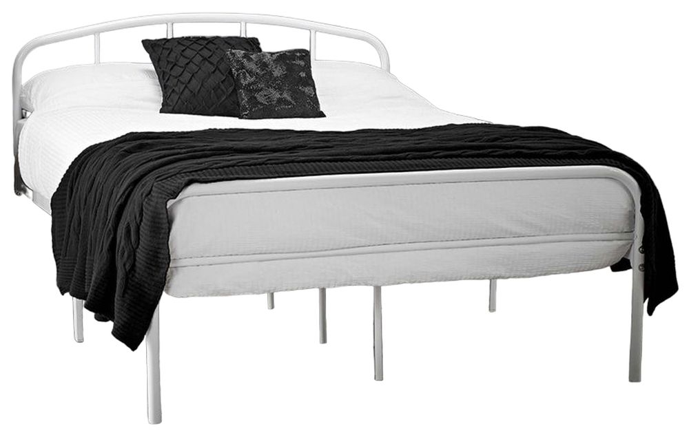 Milton White Metal Bed - Sizes Available