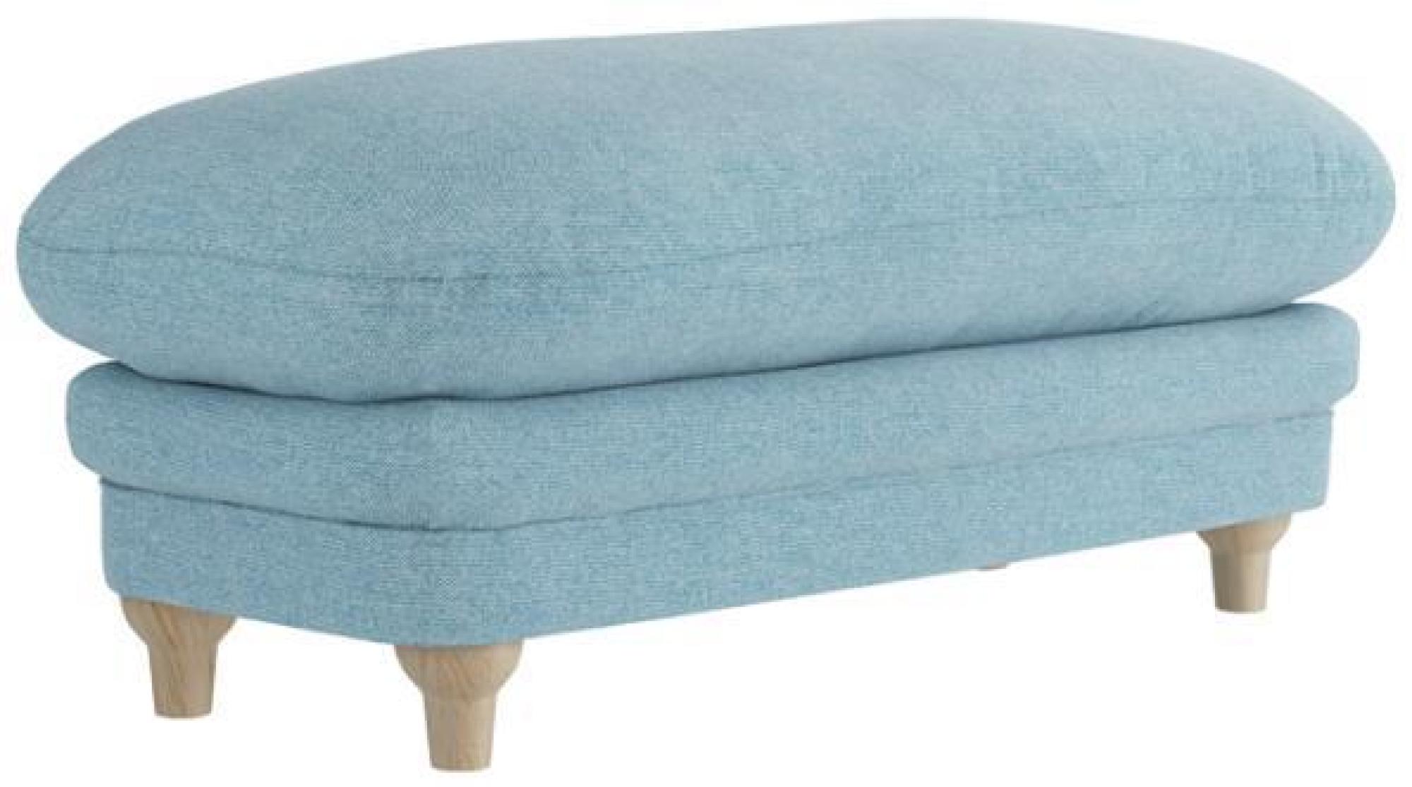 Plumpton Duck Egg Blue Chenille Fabric Footstool