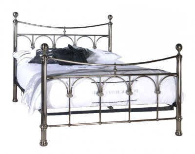 Product photograph of Limelight Gamma Antique Nickel Metal Bed from Choice Furniture Superstore