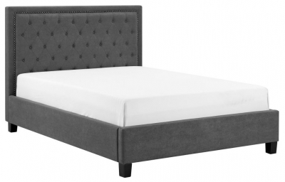 Product photograph of Limelight Rhea Dark Grey Fabric Bed - Sizes Available from Choice Furniture Superstore