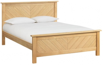 Product photograph of Kenji Oak Bed - Comes In Double King And Queen Size from Choice Furniture Superstore