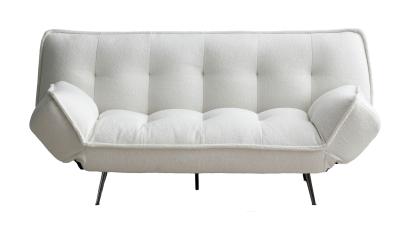 Remi Cream Fabric 3 Seater Click Clack Sofa Bed