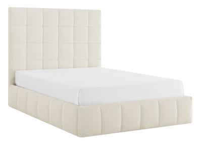 Starla Ivory Boucle Fabric Ottoman Bed Sizes Available