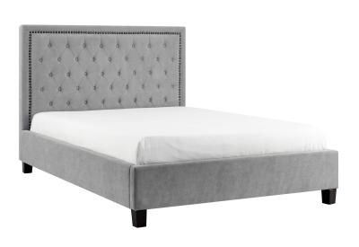 Product photograph of Limelight Rhea Light Grey Fabric Bed - Sizes Available from Choice Furniture Superstore