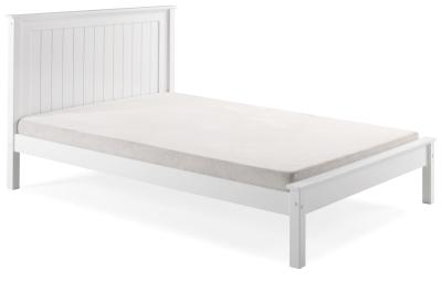 Product photograph of Limelight Taurus White Low Footend Wooden Bed - Sizes Available from Choice Furniture Superstore