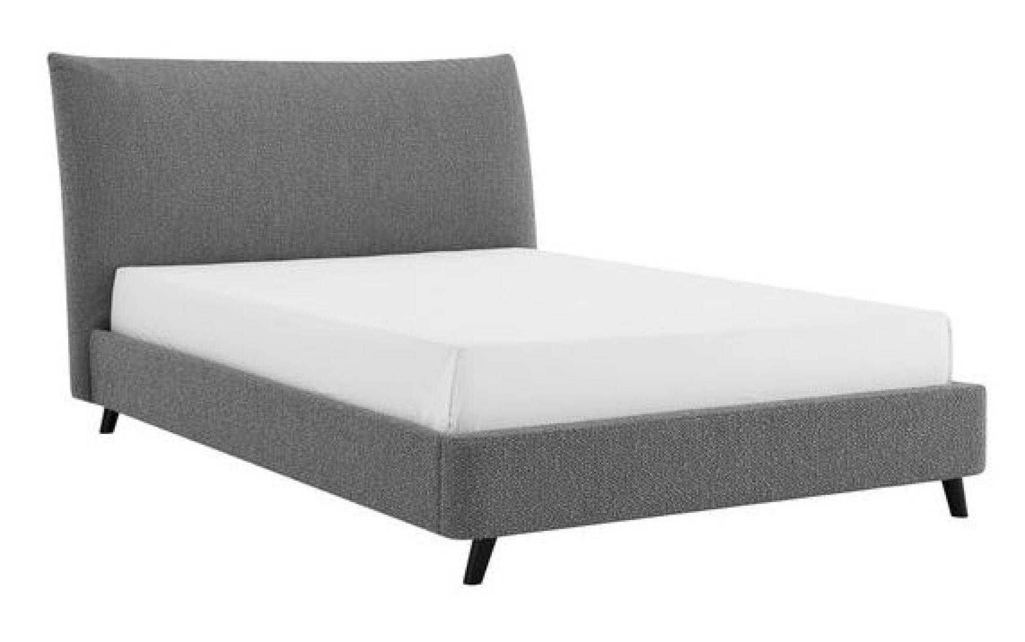 Luna Dove Grey Boucle Fabric Bed - Sizes Available