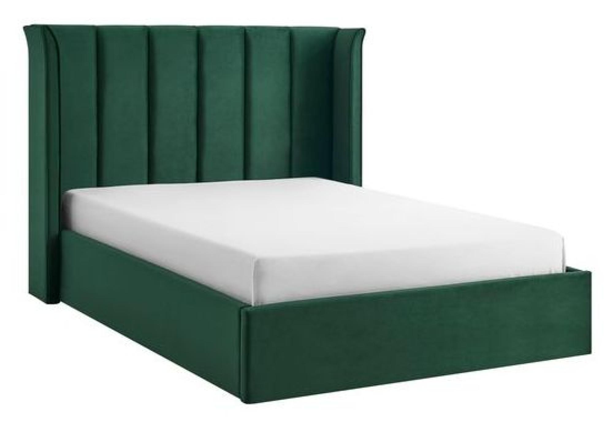 Polaris Emerald Green Fabric Ottoman Bed - Sizes Available