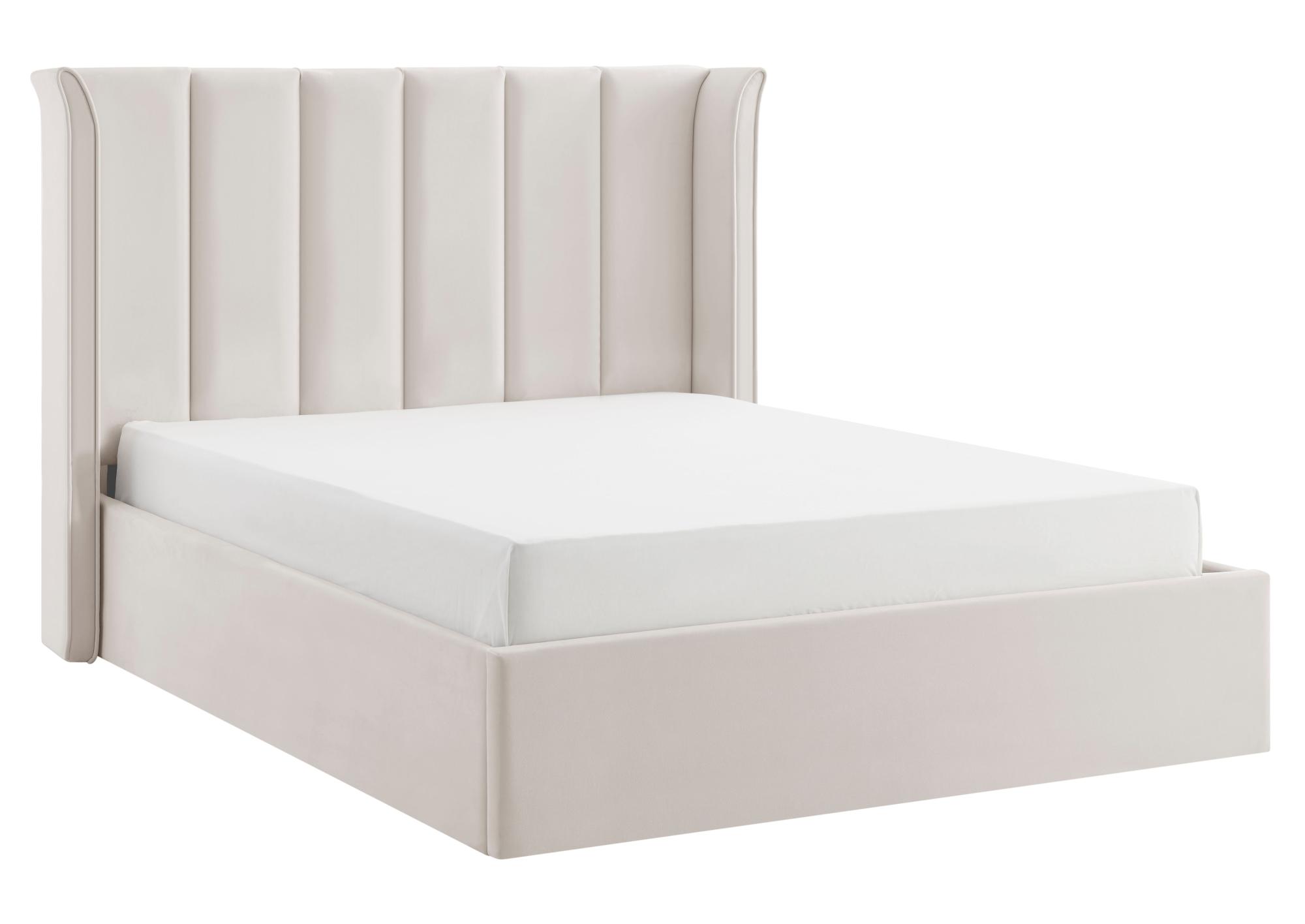 Polaris Natural Fabric Ottoman Bed - Sizes Available