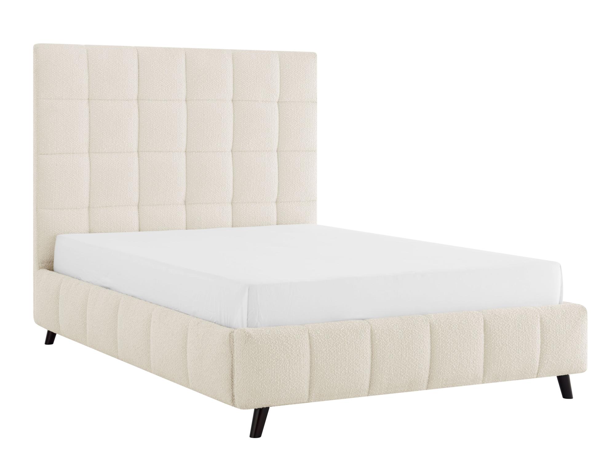 Starla Ivory Boucle Fabric Bed - Sizes Available