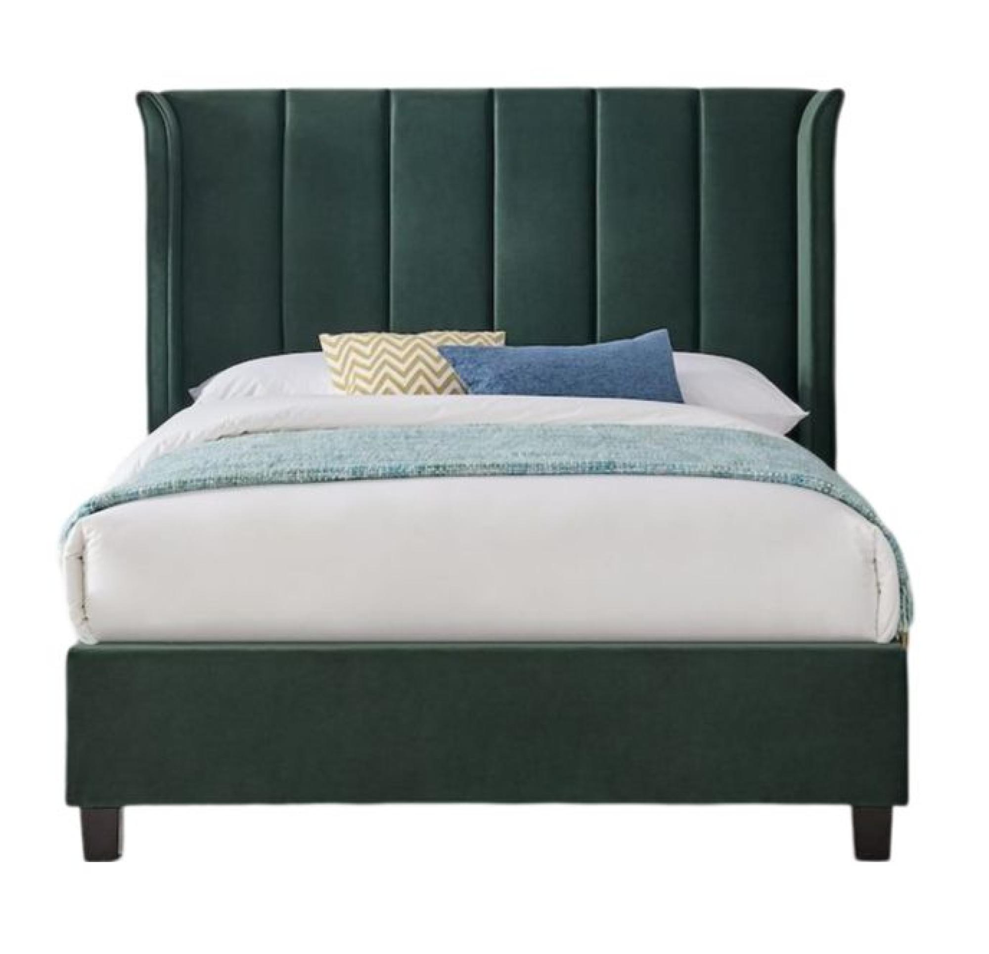 Limelight Polaris Emerald Green Fabric Bed - Sizes Available