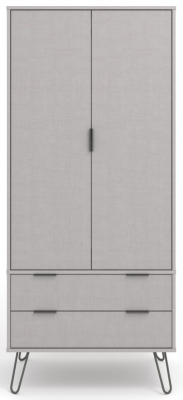 Product photograph of Acadia Grey 2 Door 2 Drawer Wardrobe With Hairpin Legs from Choice Furniture Superstore