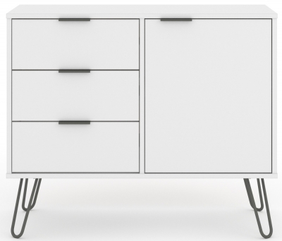 Product photograph of Augusta 1 Door 3 Drawer Small Sideboard With Hairpin Legs from Choice Furniture Superstore