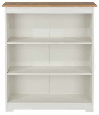 Colorado White Low Wide Bookcase