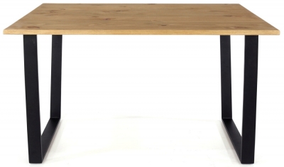 Product photograph of Texas 150cm Industrial Dining Table With Black U Shape from Choice Furniture Superstore