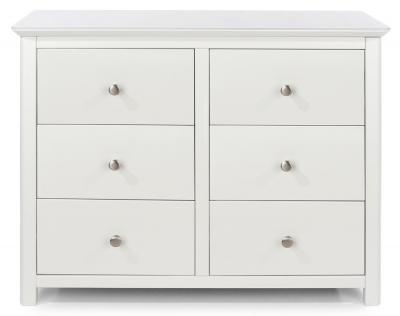 Product photograph of Narin White 3 3 Drawer Wide Chest from Choice Furniture Superstore