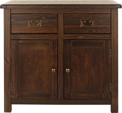 Product photograph of Boston Dark Wood 2 Door 2 Drawer Sideboard from Choice Furniture Superstore
