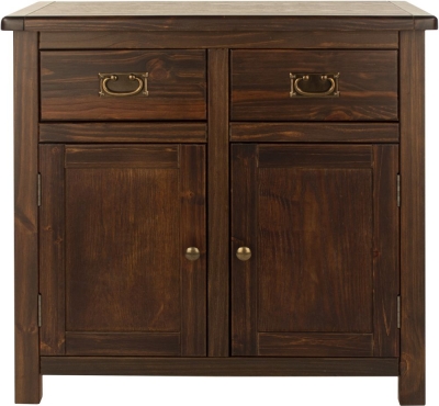 Product photograph of Bowke Dark Wood 2 Door 2 Drawer Sideboard from Choice Furniture Superstore