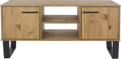 Product photograph of Texas 2 Door Flat Screen Tv Unit With Black U Legs from Choice Furniture Superstore